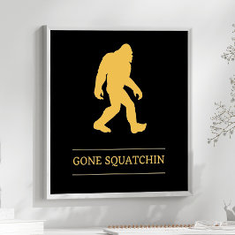Pôster Engraçado Pé Grande Sagatchin Sasquatch