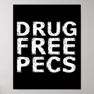Poster Engraçado Pecs Livre de Drogas da Natty Building