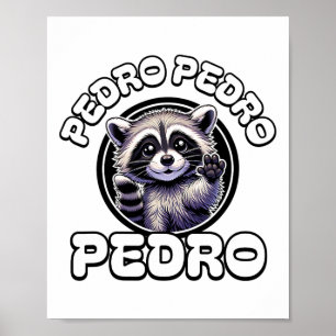 Poster Engraçado Pedro Dancing Raccoon Internet popular