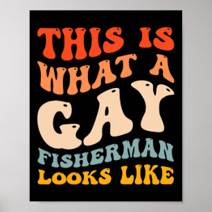 Poster Engraçado Pescar Orgulho gay Que Parece Um Pescado