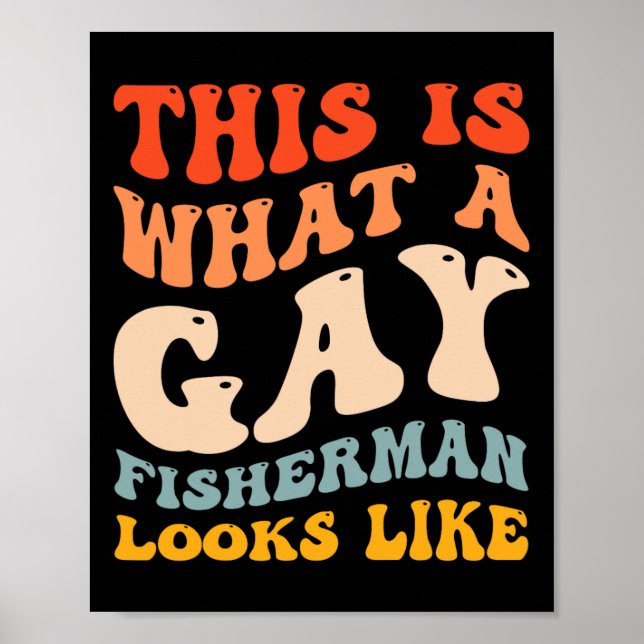 Poster Engraçado Pescar Orgulho gay Que Parece Um Pescado (Frente)