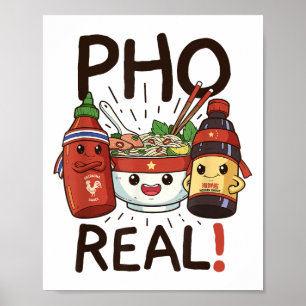 Poster Engraçado Pho Threads Co. Diversão Vietnamita Pho 