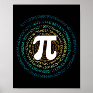 Poster Engraçado Pi Dia 3.14 Estudante De Geek De Matemát