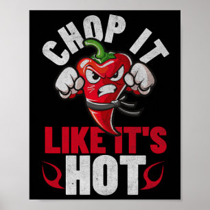 Poster Engraçado Picy Chili Karate Design Chile Pepper Hu