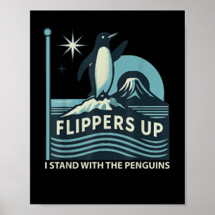 Poster Engraçado Pinguim Pé Para Cima Eu Pego O Pinguim
