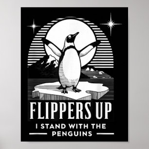 Poster Engraçado Pinguim Pé Para Cima Eu Pego O Pinguim