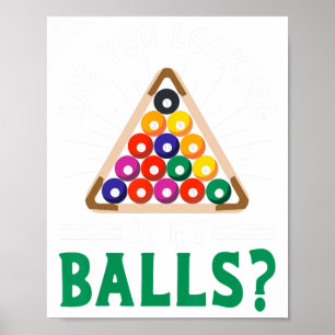 Poster Engraçado Piscina Sarcástico Billiards Slogan Olha