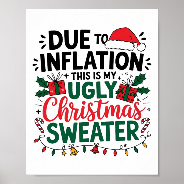 Poster Engraçado Por Causa Da Inflação Este É O Meu Suéte (Frente)