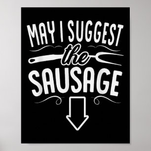 Poster Engraçado, Posso Sugerir O Bar De Chef De Churrasc