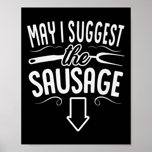 Poster Engraçado, Posso Sugerir O Bar De Chef De Churrasc (Frente)