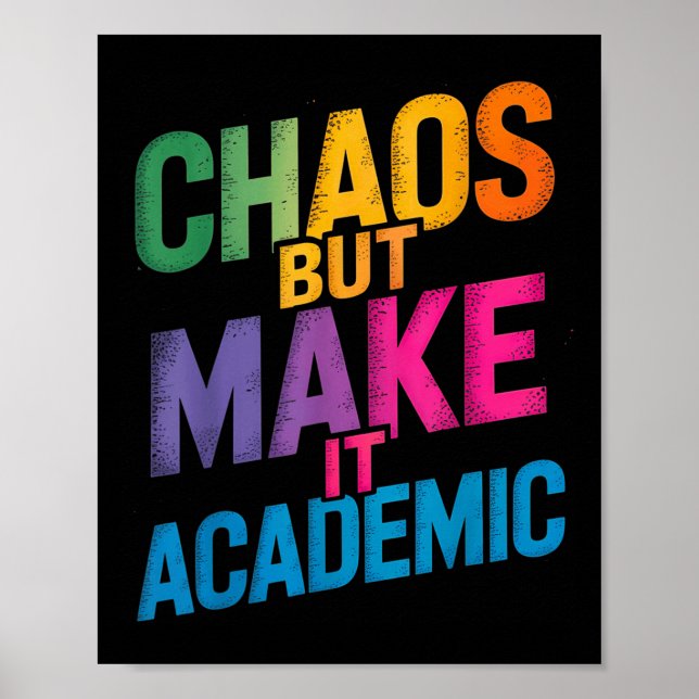 Poster Engraçado Primeiro Dia De Professores Estudantes G (Frente)
