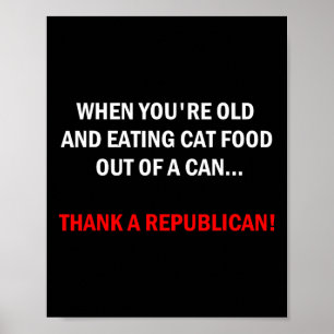 Poster Engraçado pró-democrata Anti-republicano Político