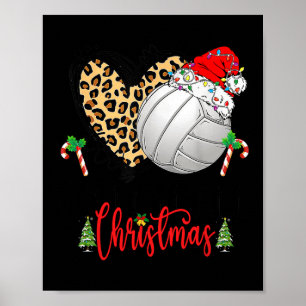 Poster Engraçado Pulão de Vôlei Santa Hat Xma