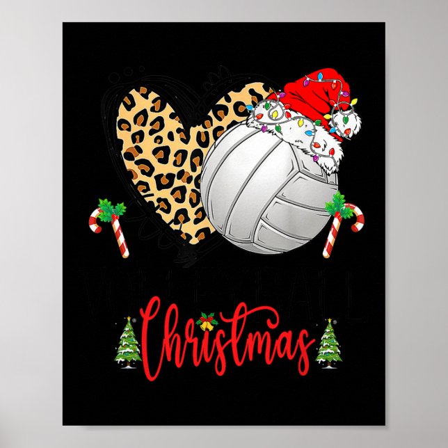 Poster Engraçado Pulão de Vôlei Santa Hat Xma (Frente)