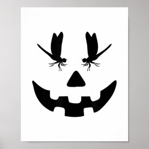 Poster Engraçado Pumpkin Dragonfly Halloween _1