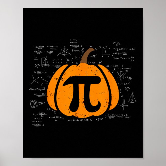Poster Engraçado Pumpkin Pie Math Professora Halloween Th (Frente)