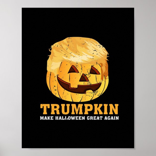 Poster Engraçado Pumpkin Trumpkin Halloween (Frente)