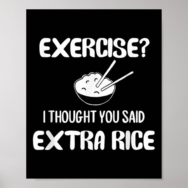 Poster Engraçado Pun, Exercise... Pensei Que Dissesse Ric (Frente)