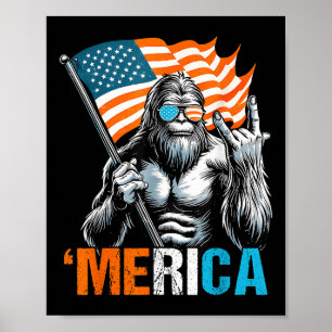 Poster Engraçado Punk Rock Sasquatch Pé-Pé-Pé-Pé-Pinto Ba