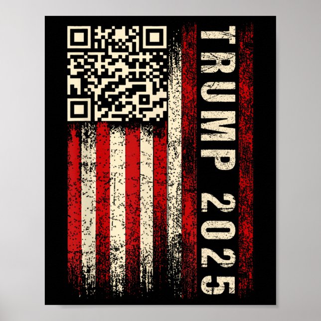 Poster Engraçado Qr Donald Trump Dancing 4745 Code Video (Frente)