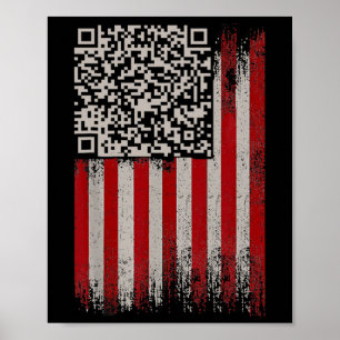 Poster Engraçado Qr Trump Dance Code