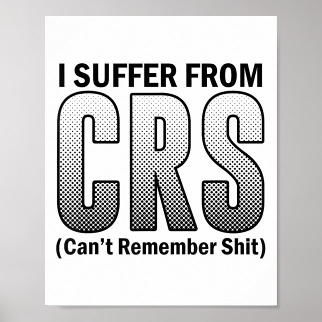 Poster Engraçado que eu sofro do Sarcástico de C.r.s. não (Frente)