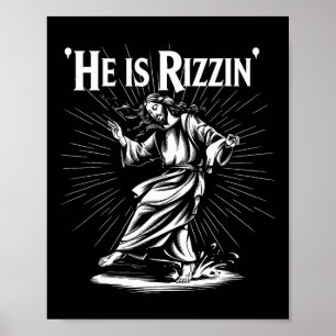 Poster Engraçado Quebrar Legal Rizz Vibe Ele É Rizzin Jes