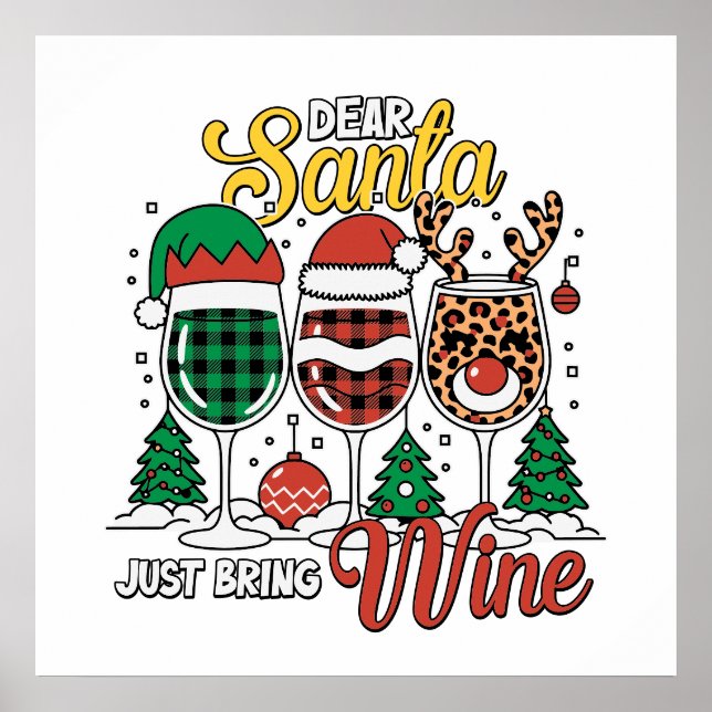 Poster Engraçado Querido Papai noel (Frente)