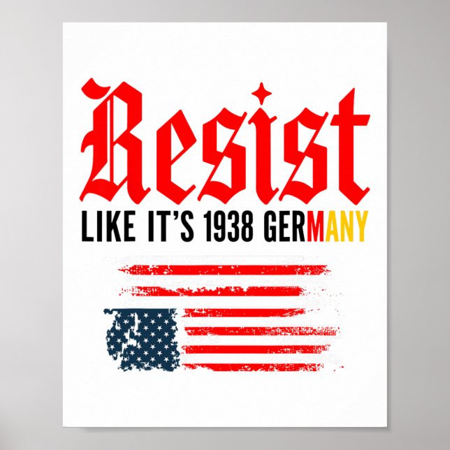Poster Engraçado resiste a citação como se fosse 1938 Ale (Frente)