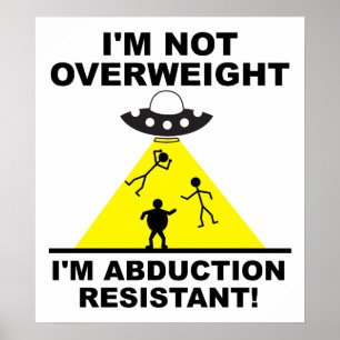Poster engraçado resistente da abducção