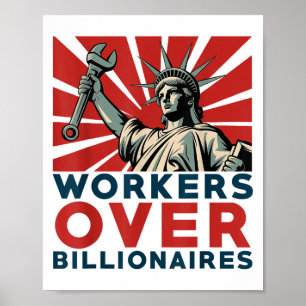 Poster Engraçado Resistir A Trabalhadores Anti Bilionário