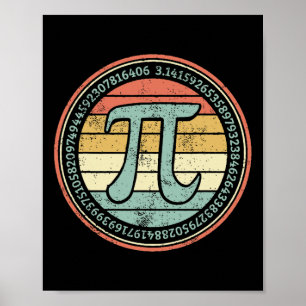 Poster Engraçado Retro Pi Day Pi Math Para Pi Day 3.14 Ma