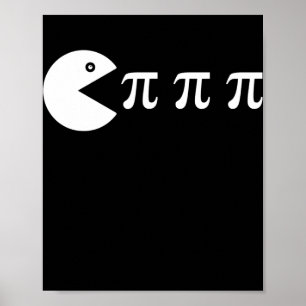 Poster Engraçado retro videogame PI Day Math Professor