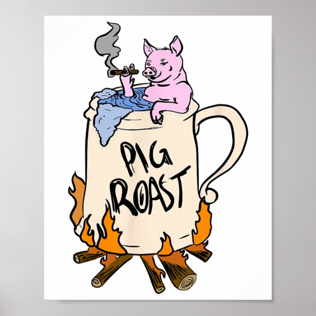 Poster Engraçado Rostro De Uma Caneca de cerveja De Cerve (Frente)