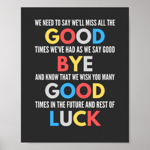 Poster Engraçado Sair De Adeus