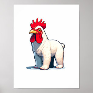 Poster Engraçado Salvar A Arte Da Parede Do Urso Pollo