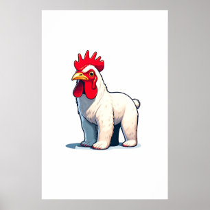 Poster Engraçado Salvar A Arte Da Parede Do Urso Pollo