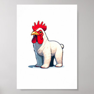 Poster Engraçado Salvar A Arte Da Parede Do Urso Pollo