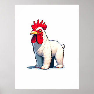 Poster Engraçado Salvar A Arte Da Parede Do Urso Pollo