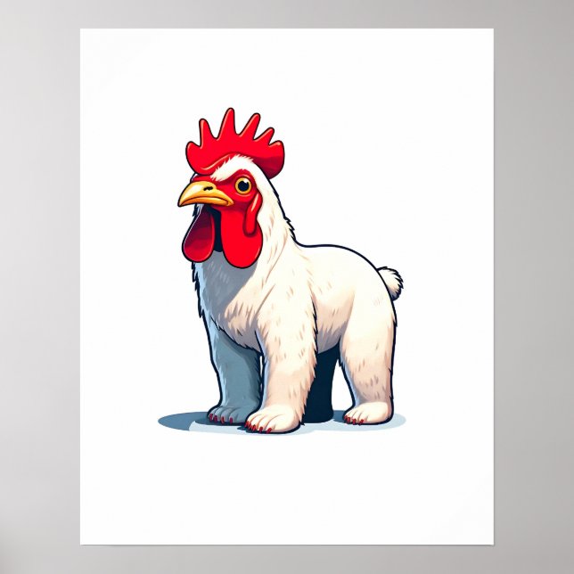 Poster Engraçado Salvar A Arte Da Parede Do Urso Pollo (Frente)