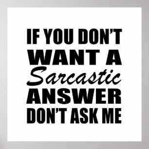 Poster Engraçado sarcástico cita humor sarcasmo introvert