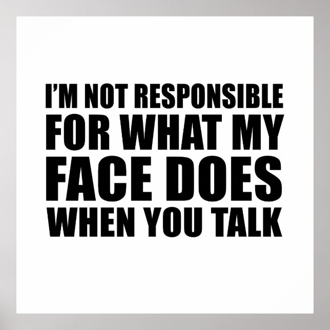 Poster Engraçado sarcástico cita humor sarcasmo introvert (Frente)