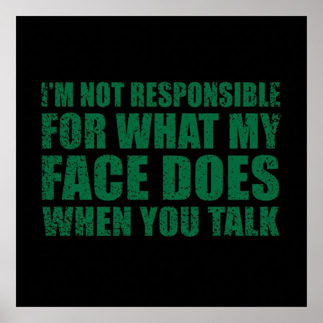 Poster Engraçado sarcástico cita humor sarcasmo introvert (Frente)