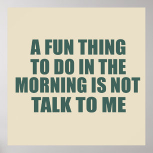 Poster Engraçado sarcástico diz aspas introvertidas