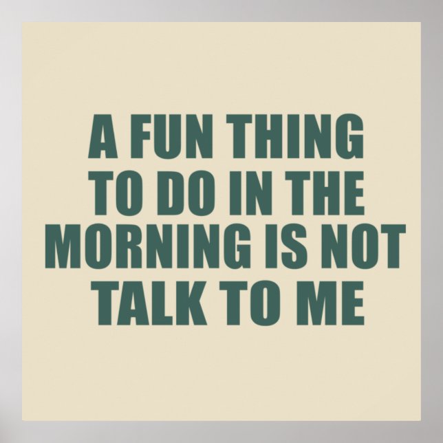 Poster Engraçado sarcástico diz aspas introvertidas (Frente)