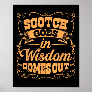 Poster Engraçado Scotch Whiskey Lover Gift Bourbon Whisky