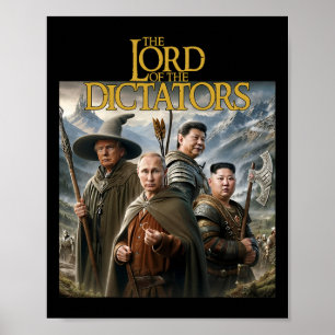Poster Engraçado Senhor Ditadores Anti-Putin Trump Kim Jo
