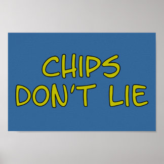 Pôster Engraçado Slogan Chips