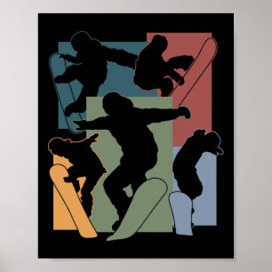 Poster Engraçado Snowboard Lover Snowboarder Esportes de 