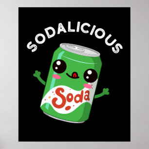 Poster Engraçado soda soda Pop Pun Dark BG